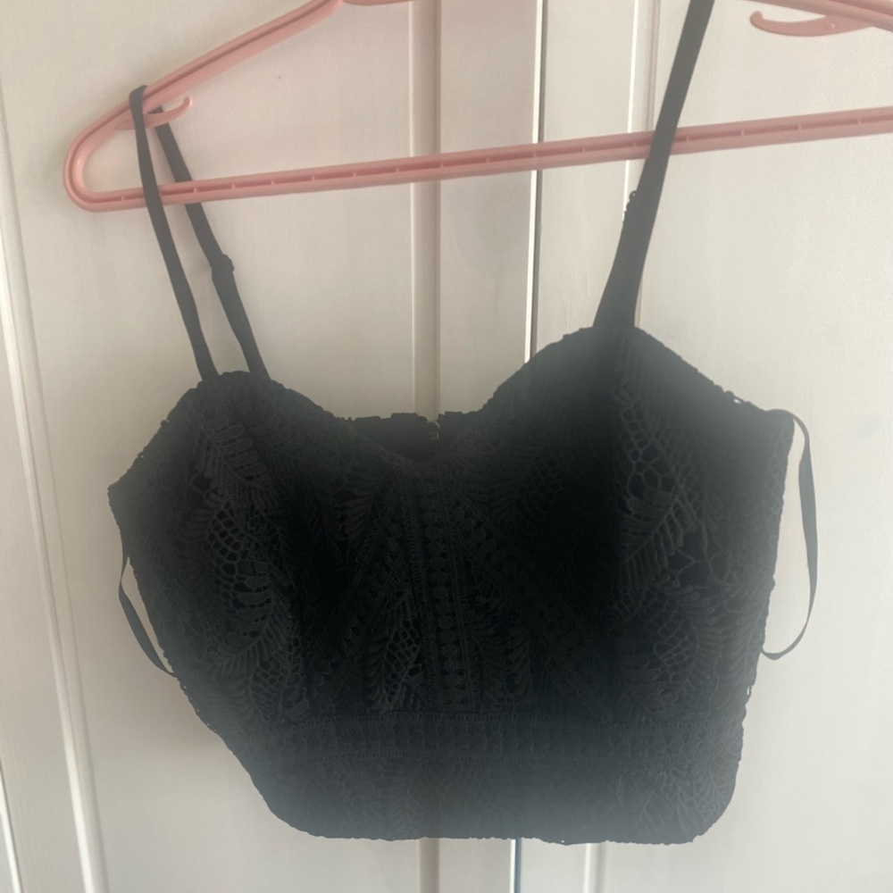 RW & Co crochet Bustier size 0 black, worn once! - Picture 4 of 6